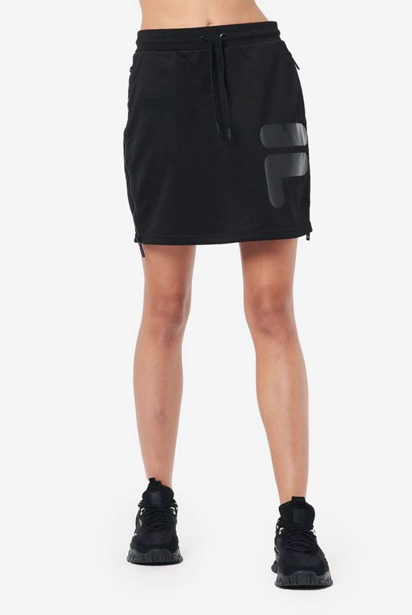 Fila Ya Mini Women's Skirts - Black/Light Green,NZ 572-20748